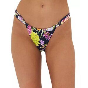 Camilla "Peace Be With You" Gathered Skimpy Pant Bikini Bottom, Multi
